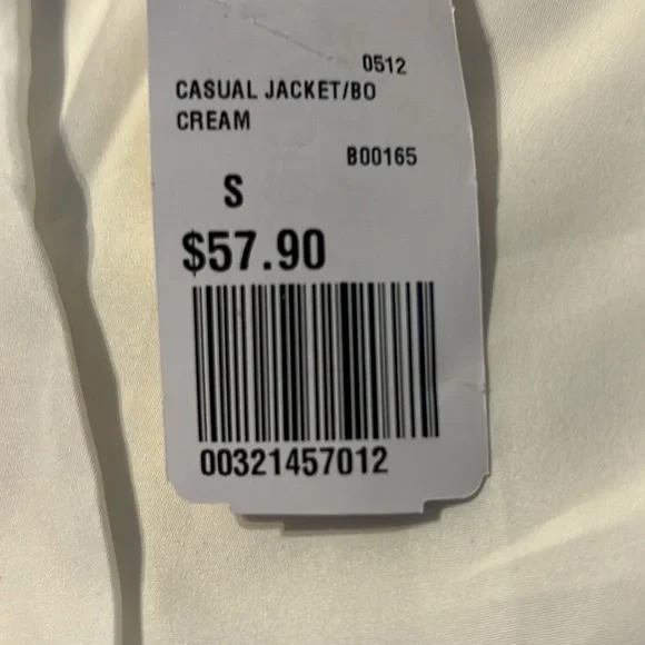 Forever 21 white faux leather jacket. Small. NWT. Smoke & pet free home. - Picture 5 of 6